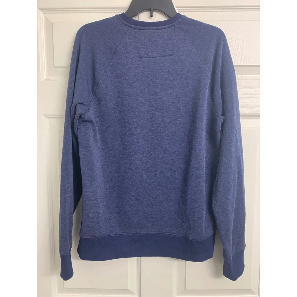 Banana Republic Polartec‎ Sweatshirt Minimalist Medium Blue Heathered Raglan
